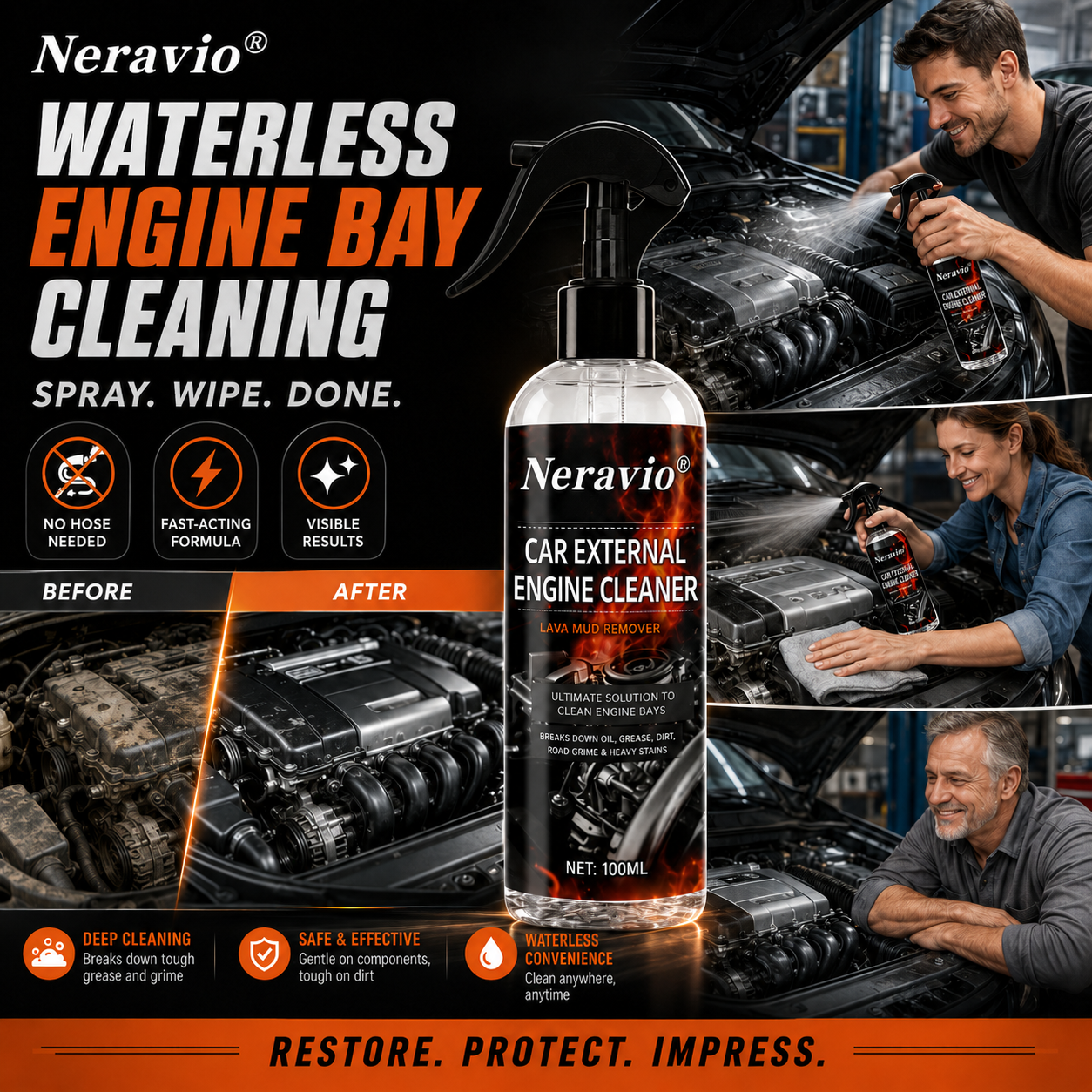 💥Limited-Time 55% OFF✨ CAR EXTERNAL ENGINE CLEANER