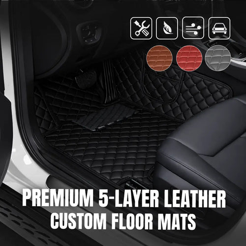 Elvile 2026 Premium 5-Layer Leather Custom Floor Mats for Cars