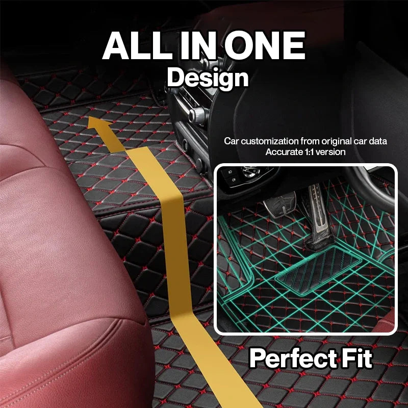Elvile 2026 Premium 5-Layer Leather Custom Floor Mats for Cars