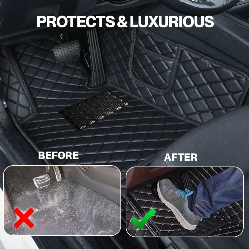 Elvile 2026 Premium 5-Layer Leather Custom Floor Mats for Cars