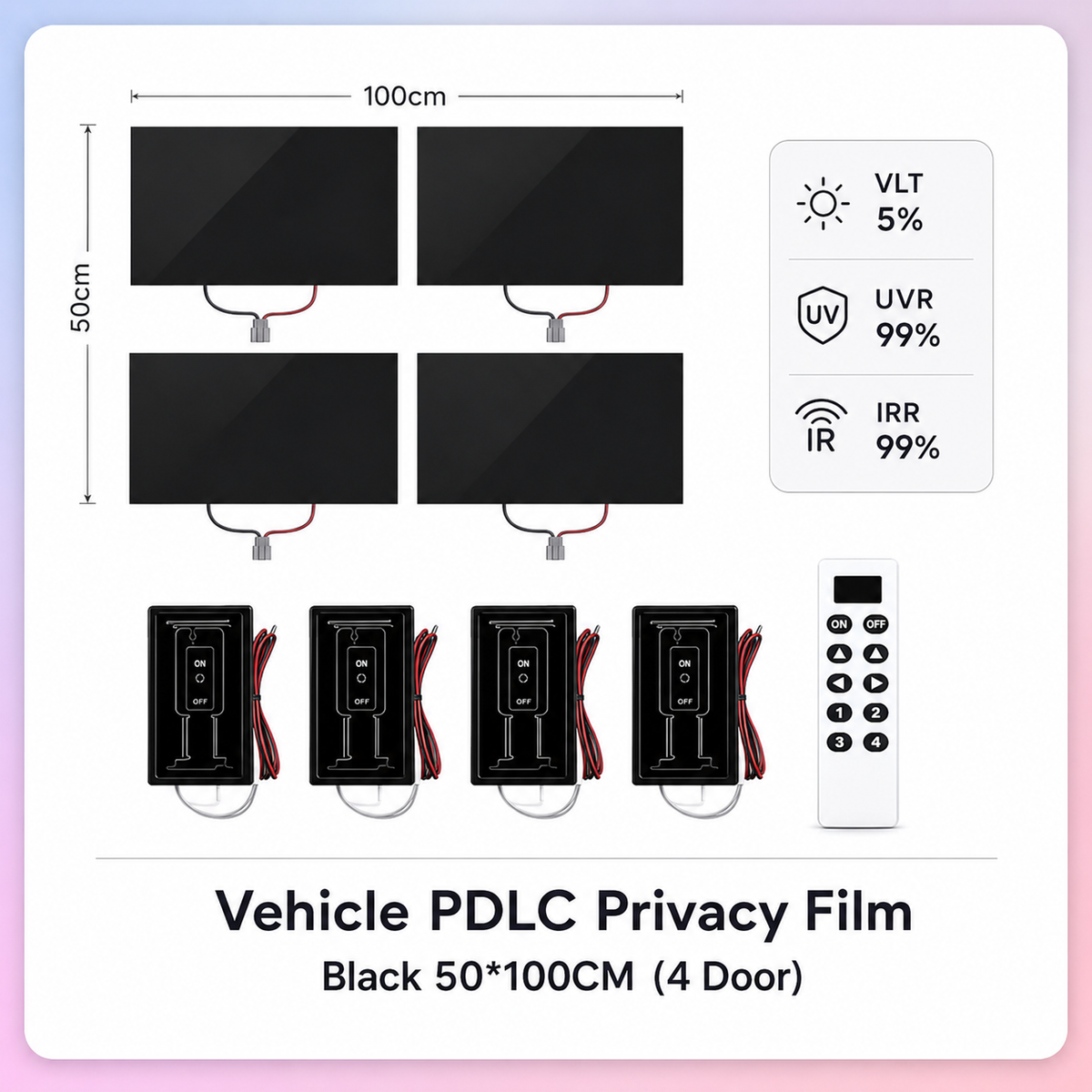 Electric Smart Tint Film for Cars – Remote Controlled Privacy