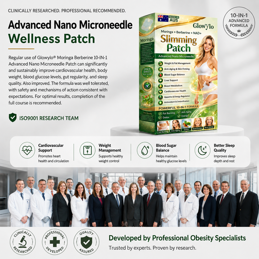 Glowylo® Berberine Slimming Microneedle Patch | 10-in-1 Weight Management Support