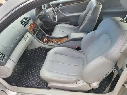 Custom floor mats in Jessica Collins' Mercedes-Benz CLK